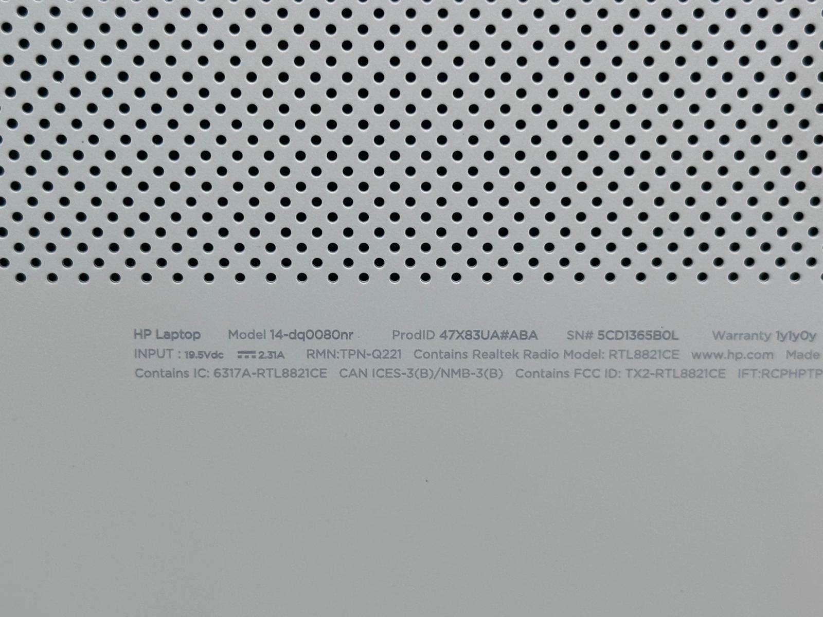 HP (14-DQ0070NR) Intel Celeron N4020 1.1GHz – 64GB SSD – 4GB RAM – “PARTS”