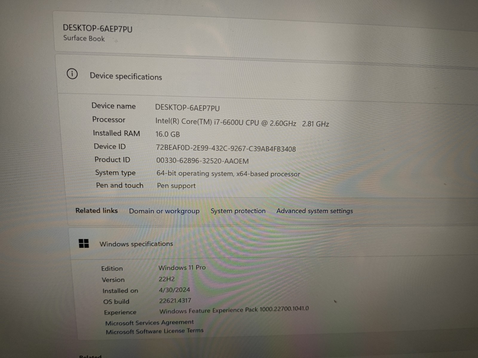 Microsoft Surface Book 1 Performance Base 1785 nVidia 965M 2GB 1703/1704/1705