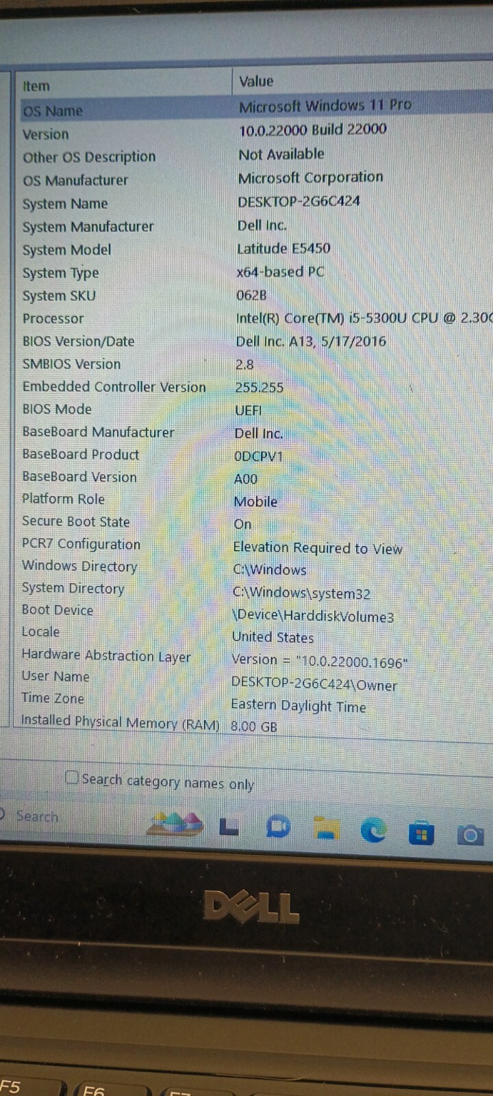 0325-02 LatitudeE5450(No Battery!Yes charger!).i5 5th gen.8GB.14″.120GB SSD”.W11