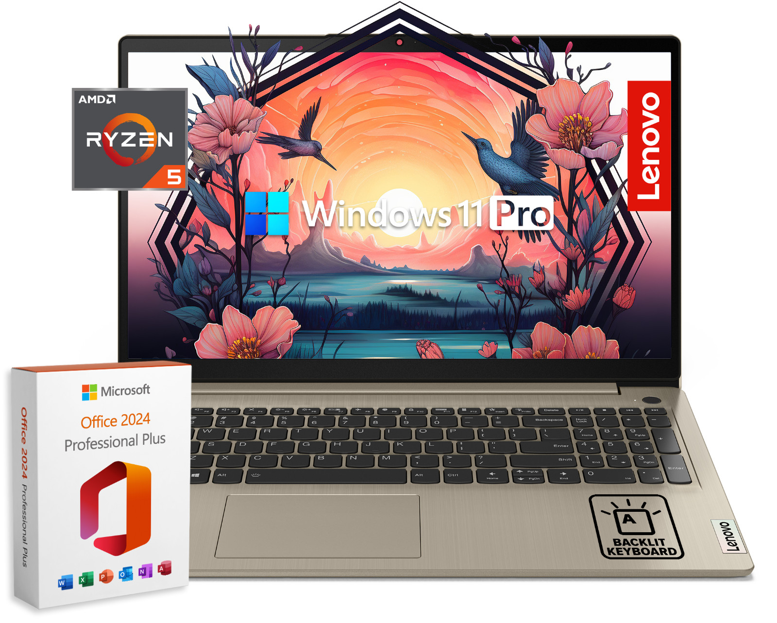 Lenovo IdeaPad 15.6″ FHD, AMD Ryzen 5, Upto 36GB RAM & 2TB SSD, Backlit Keyboard