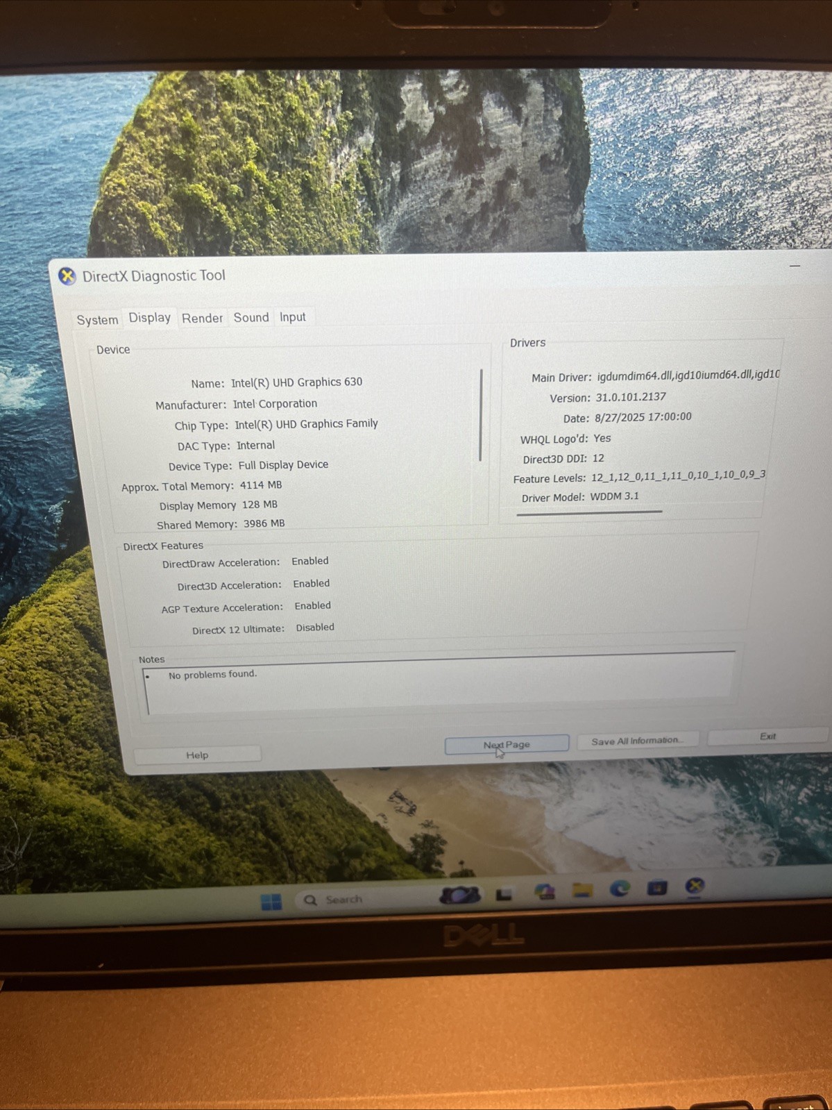Dell Precision 3541 Laptop i7‑9850H 8GB256GB SSD Quadro P620 Win11