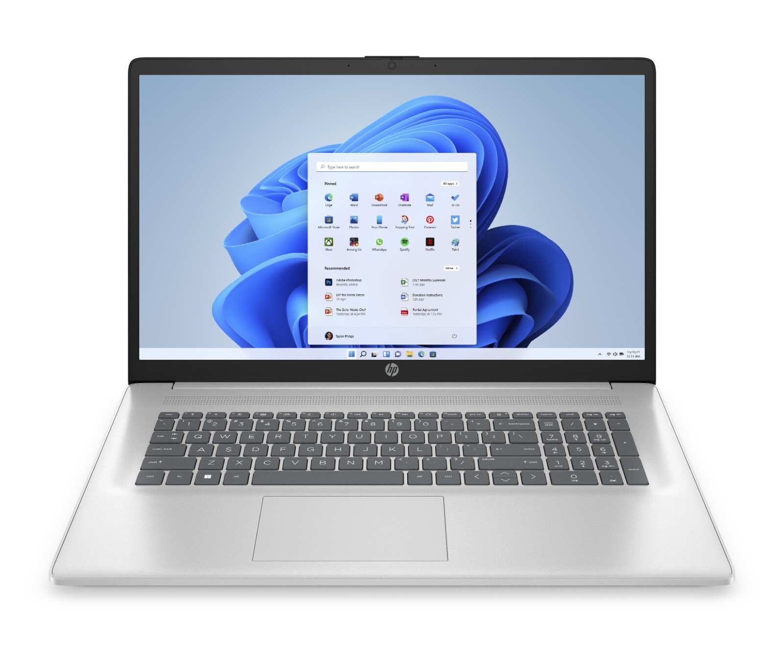 HP 17.3″ FHD Notebook AMD Ryzen 5 7430U 8GB RAM 256GB SSD Natural Silver