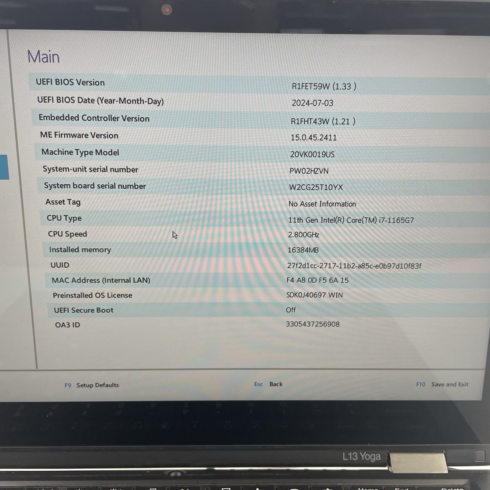 Lenovo ThinkPad L13 Yoga Gen2 13.3″ i7-1165G7 2.80GHz 16GB RAM No SSD No OS READ