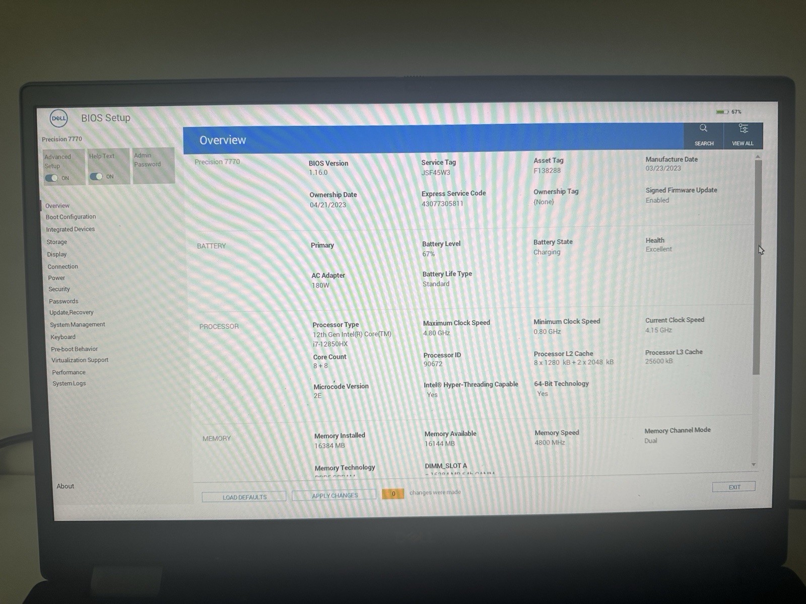 Dell Precision 7770 17″ Workstation i7 12th Gen 16GB No SSD RTX A3000