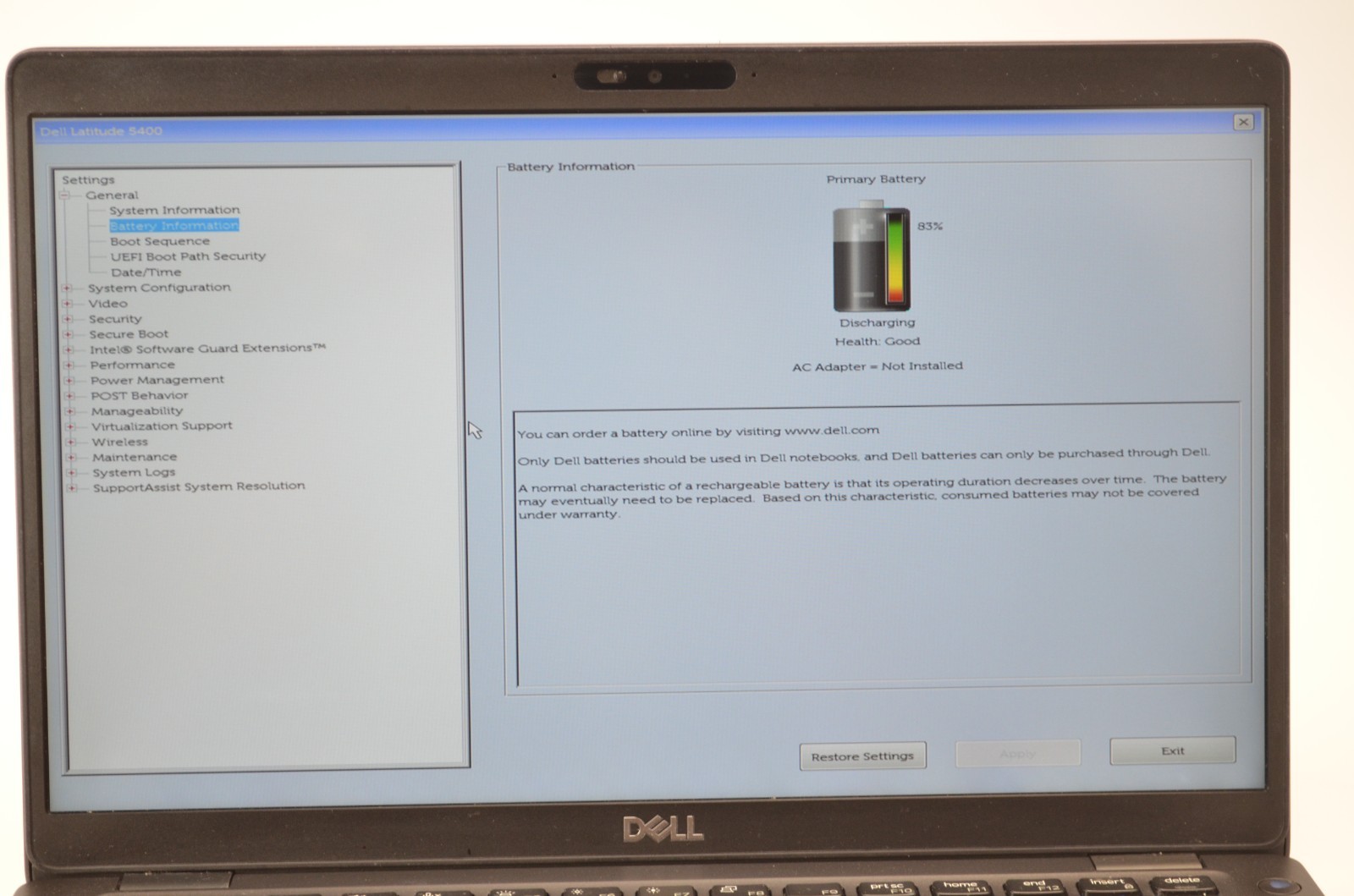 Dell Latitude 5400 Core i5-8365U 1.60GHz 16GB RAM 256 GB NVME SSD Win 11 Pro