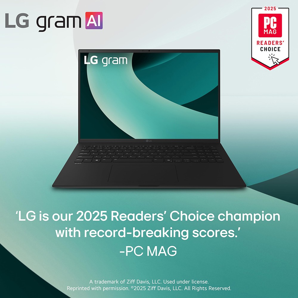 LG gram 15.6″ Intel Ultra 7 255H 16GB, 1TB Touch Laptop with Intel Evo AI