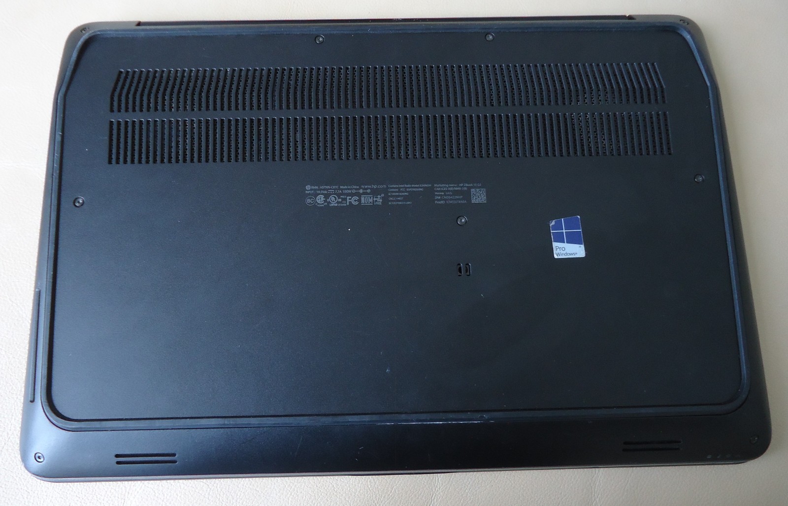 HP ZBook 15 G3 i7-6700HQ 2.70GHz 8GB 128GB NVMe 15.6″ FHD Quadro M2000M