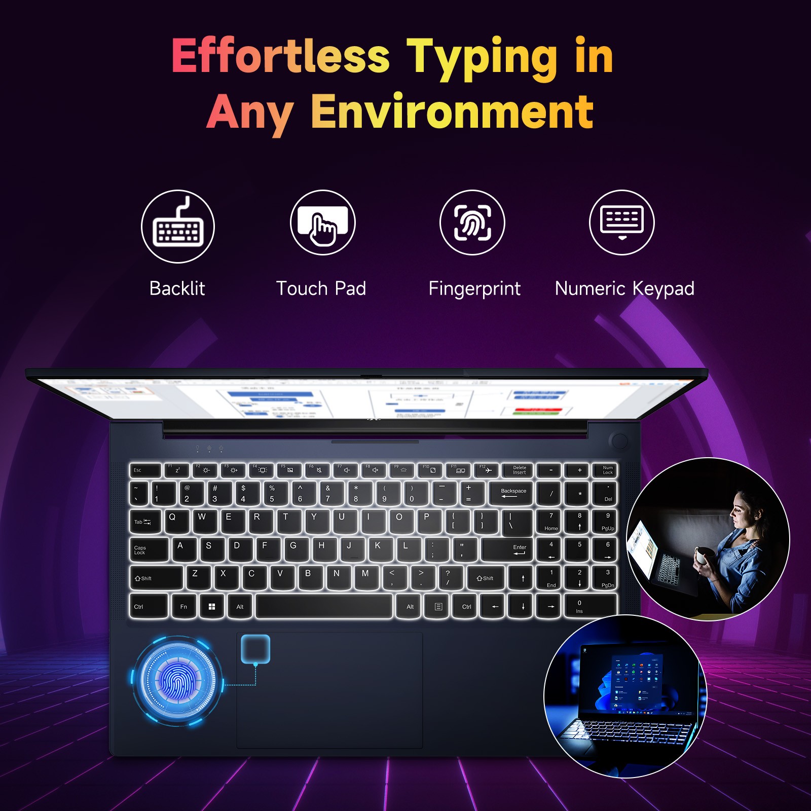 NIMO 15.6” IPS FHD-Laptop, AMD Ryzen 5, 8GB RAM 256GB SSD 4 Cores Up to 3.7GHz