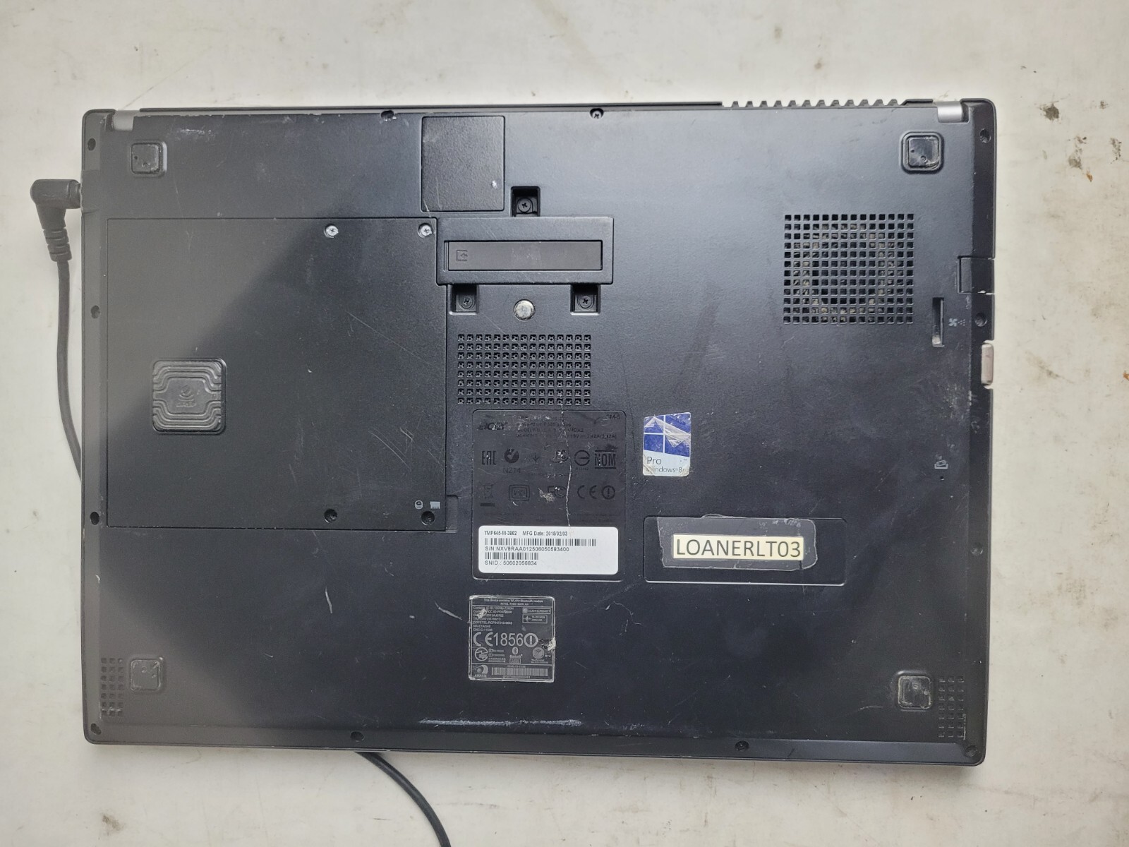 Acer Travel Mate P645 w/i3-4010U, 4GB RAM, 128GB SSD, 14″ Laptop for Parts #1471