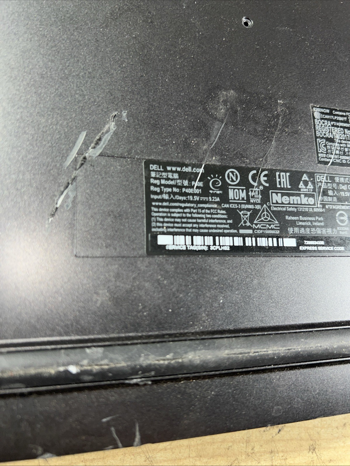 DELL G7 I7 INTEL CORE I7-9750H 2.60GHZ 16GB RAM