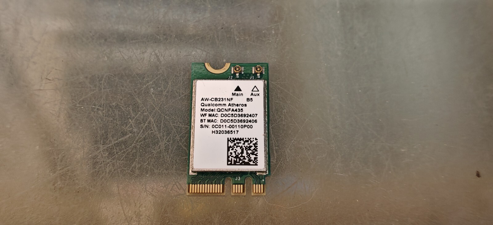 ASUS X411 S410 X512D F512D X512U DUAL BAND WIFI CARD COMBO BT 0C011-00110P00