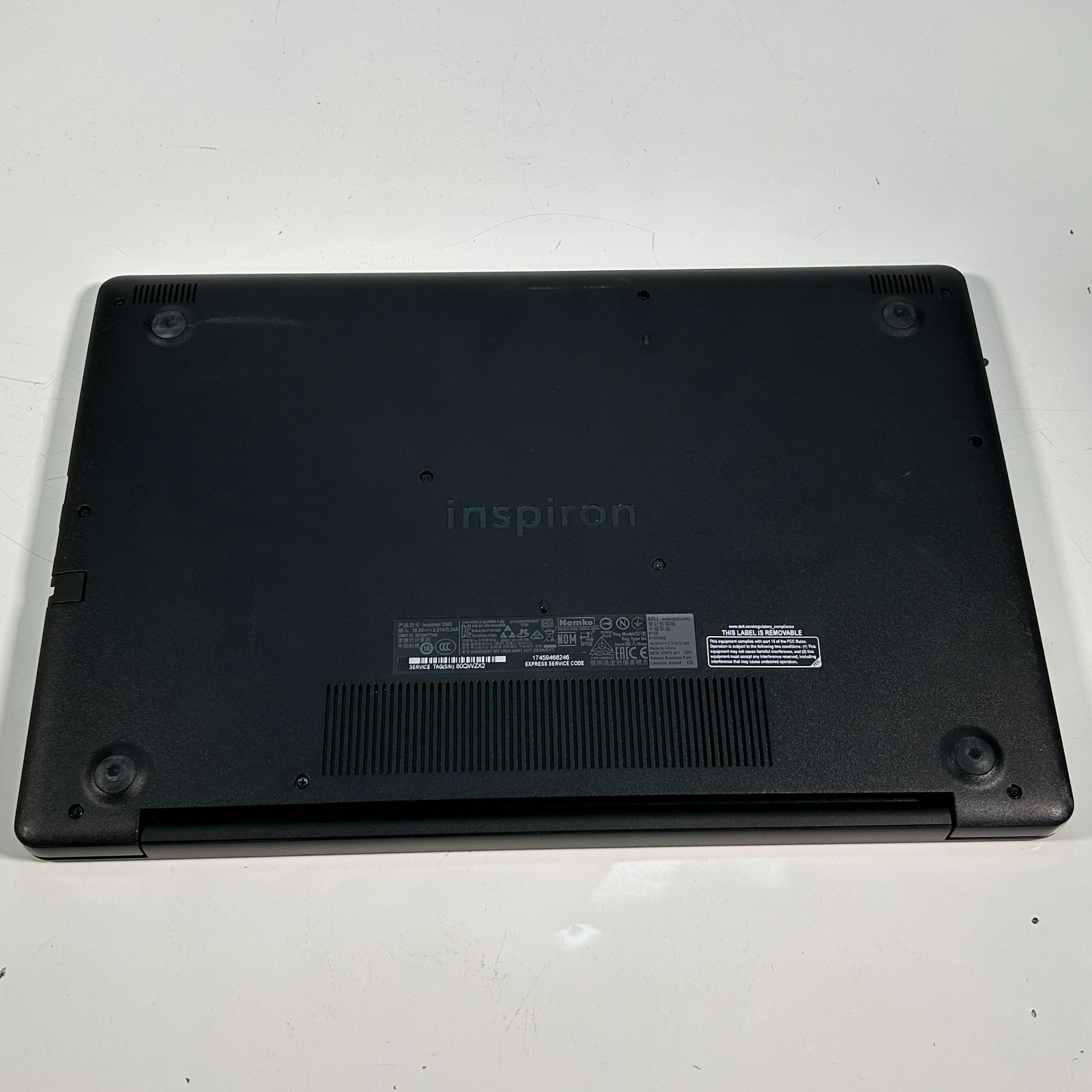 Dell Inspiron 3583 Intel Core i5-8265U 1.60GHz 16GB RAM 512GB NVMe No OS/Battery