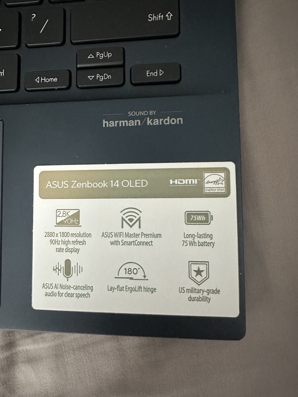ASUS Zenbook OLED 14″ (256GB SSD, Intel Core i5 12th Gen., 4.40 GHz, 8GB) Laptop