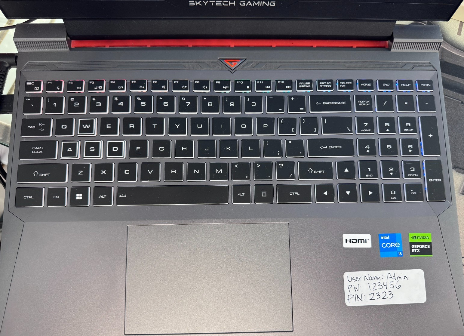 SKYTECH ARES GAMING LAPTOP i5-13420H 16GB RAM 1TB SSD Win 11 Home 25H2