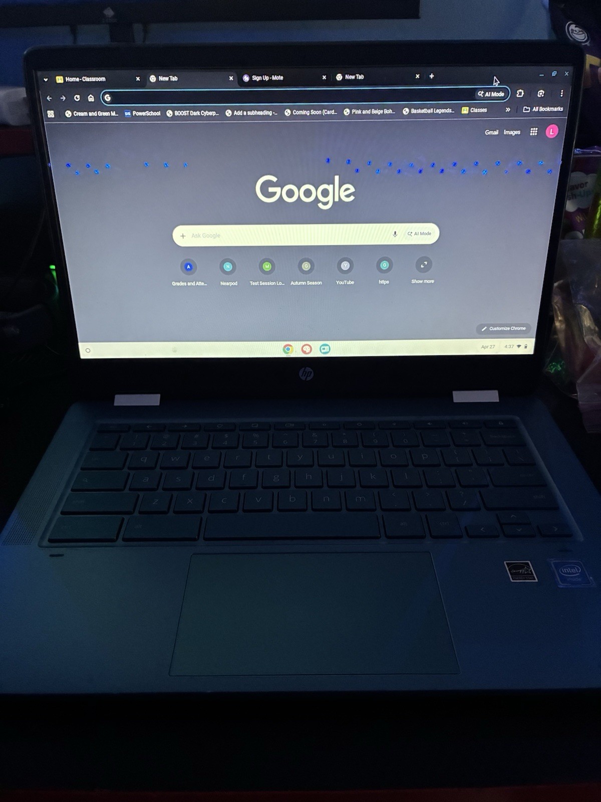 HP Chromebook 14″ Touchscreen Laptop Intel Celeron Blue eMMC USB-C Wi-Fi