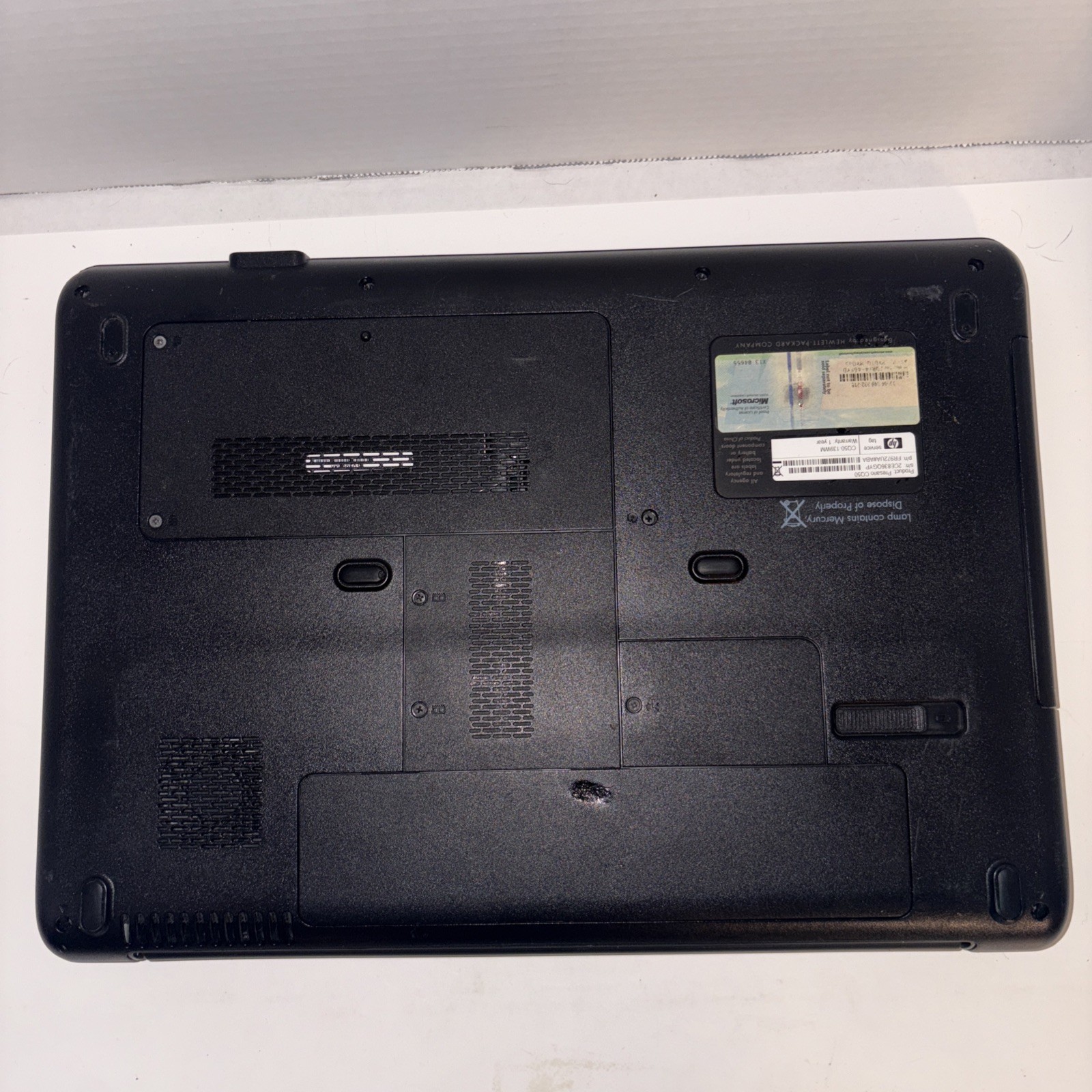HP Compaq Presario CQ50 Notebook PC Black 15″ UNTESTED FOR PARTS & REPAIR ONLY