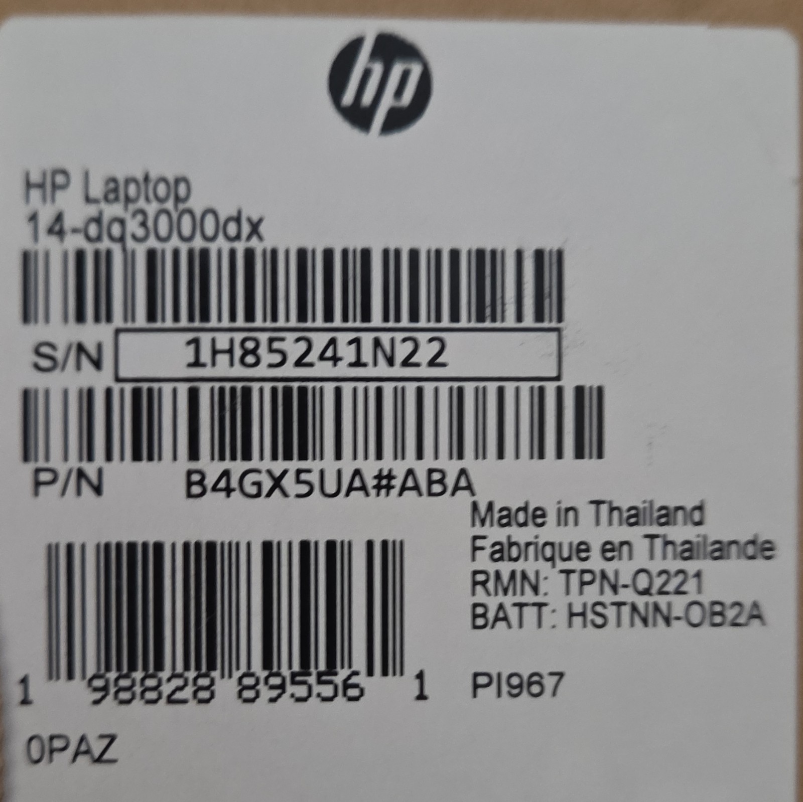 HP Laptop 14-dq3000dx 14in Intel Celeron N4500 4GB 64GB eMMC Win 11 S