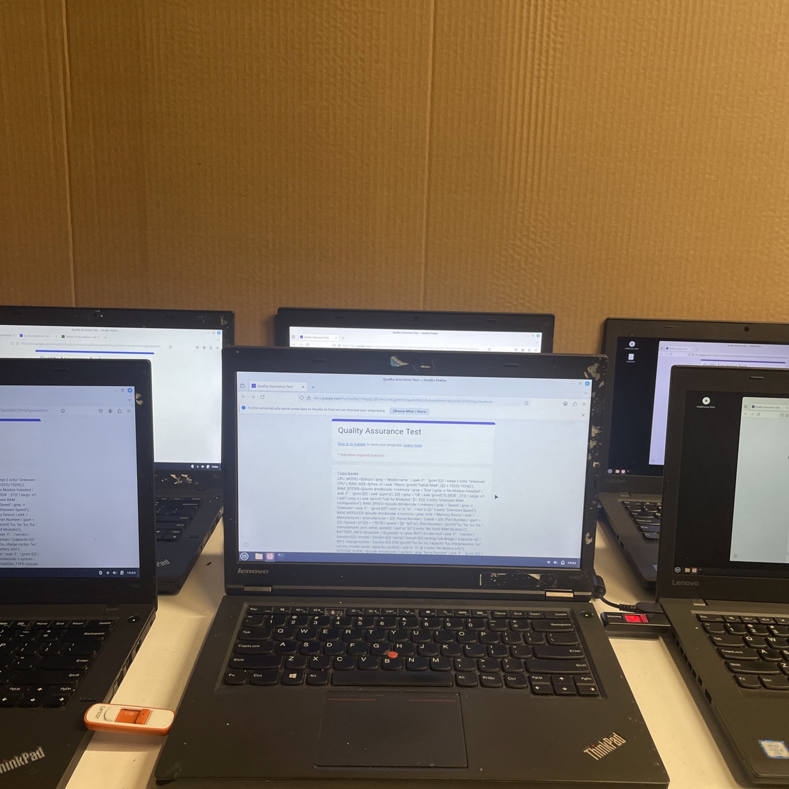Lot of 6 Lenovo ThinkPad | 3x T460 i5-6th Gen | 2x T450 i5-5th Gen | 1x T440p