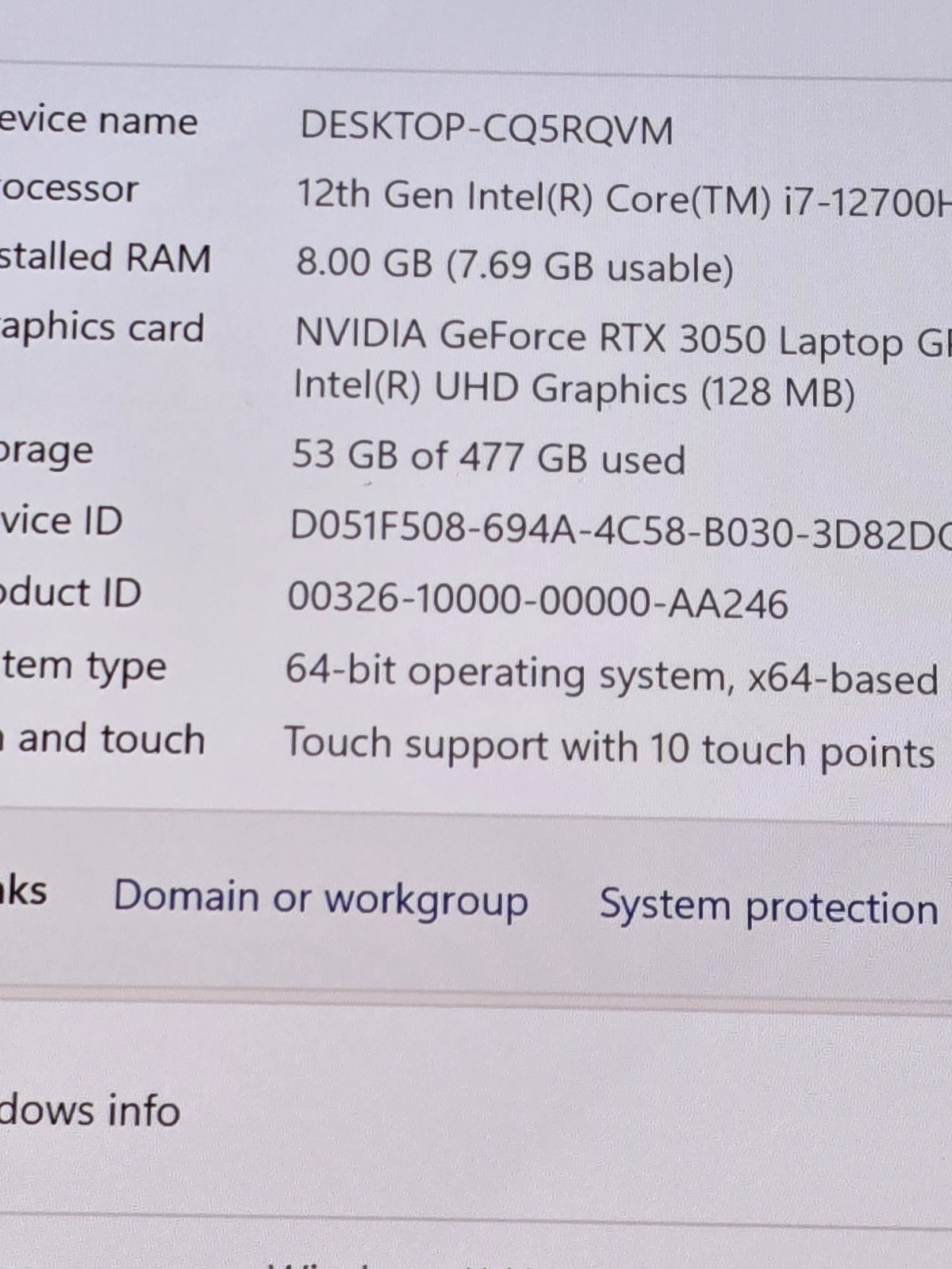 Dell XPS 15 9520 White 15.6″ 3.5K OLED Touch i7-12700H RTX 3050 8GB RAM 512G SSD