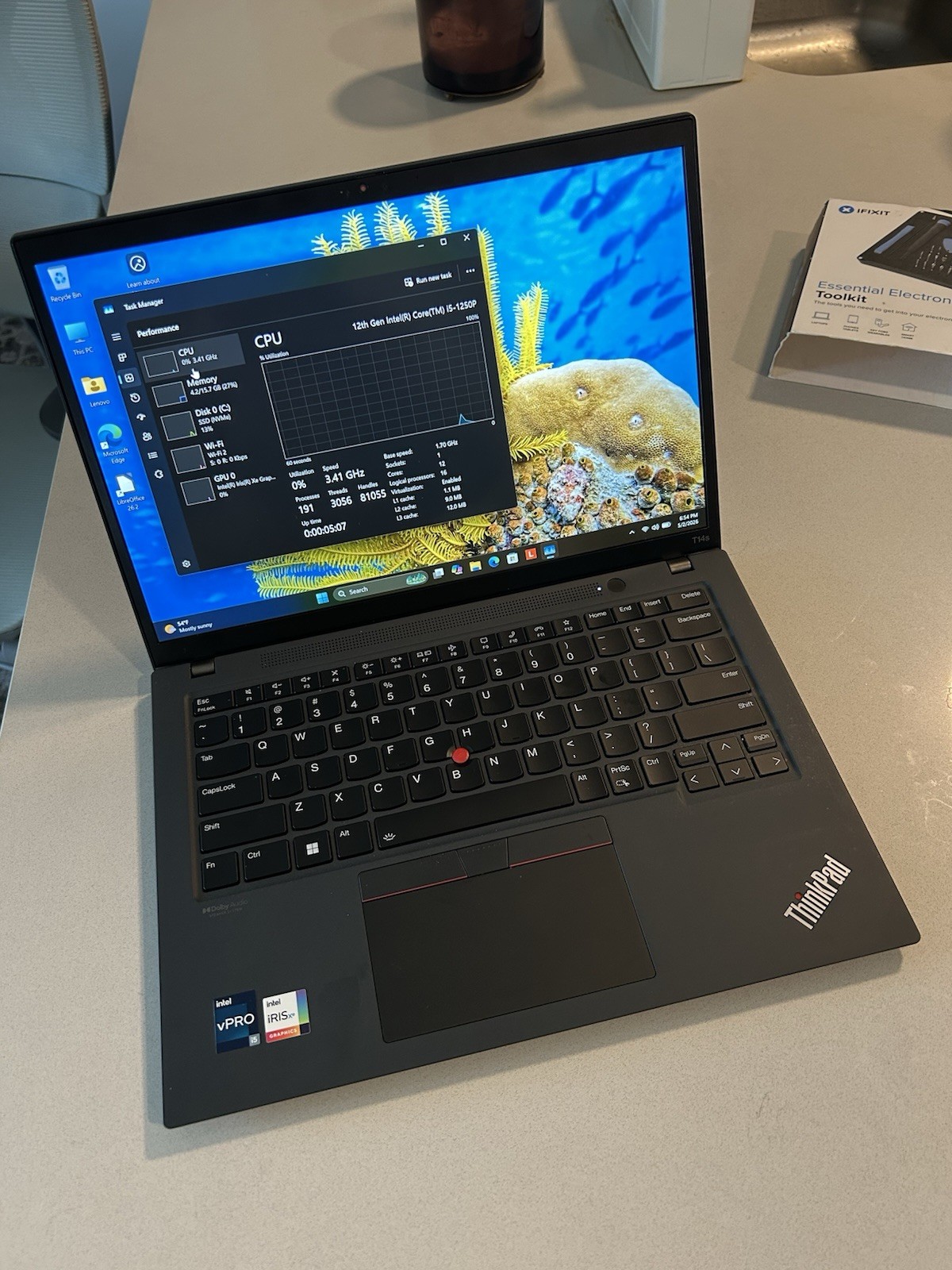 Lenovo ThinkPad T14s Gen 3 i5 1250p 16GB 512GB SSD 14″ Iris Xe