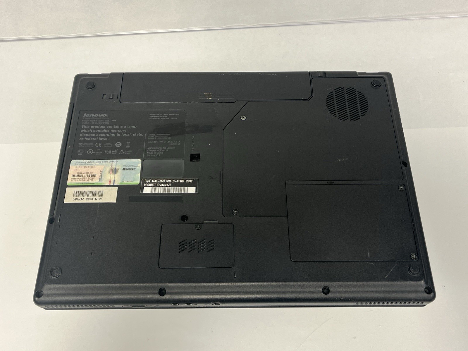 LENOVO 444635U Pentium Dual-Core T4200 2.00GHz 2GB RAM NO HDD NO OS