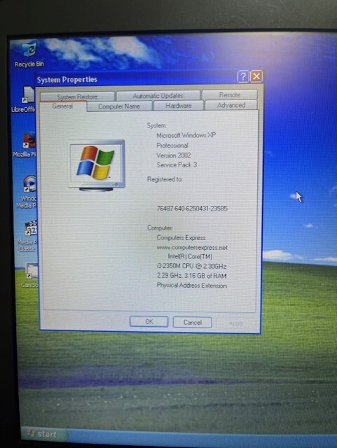 Dell Laptop Windows XP Pro 32 BIT | I3 2.1| 480GB SSD,4 GB|NEW Battery |1 YR WTY