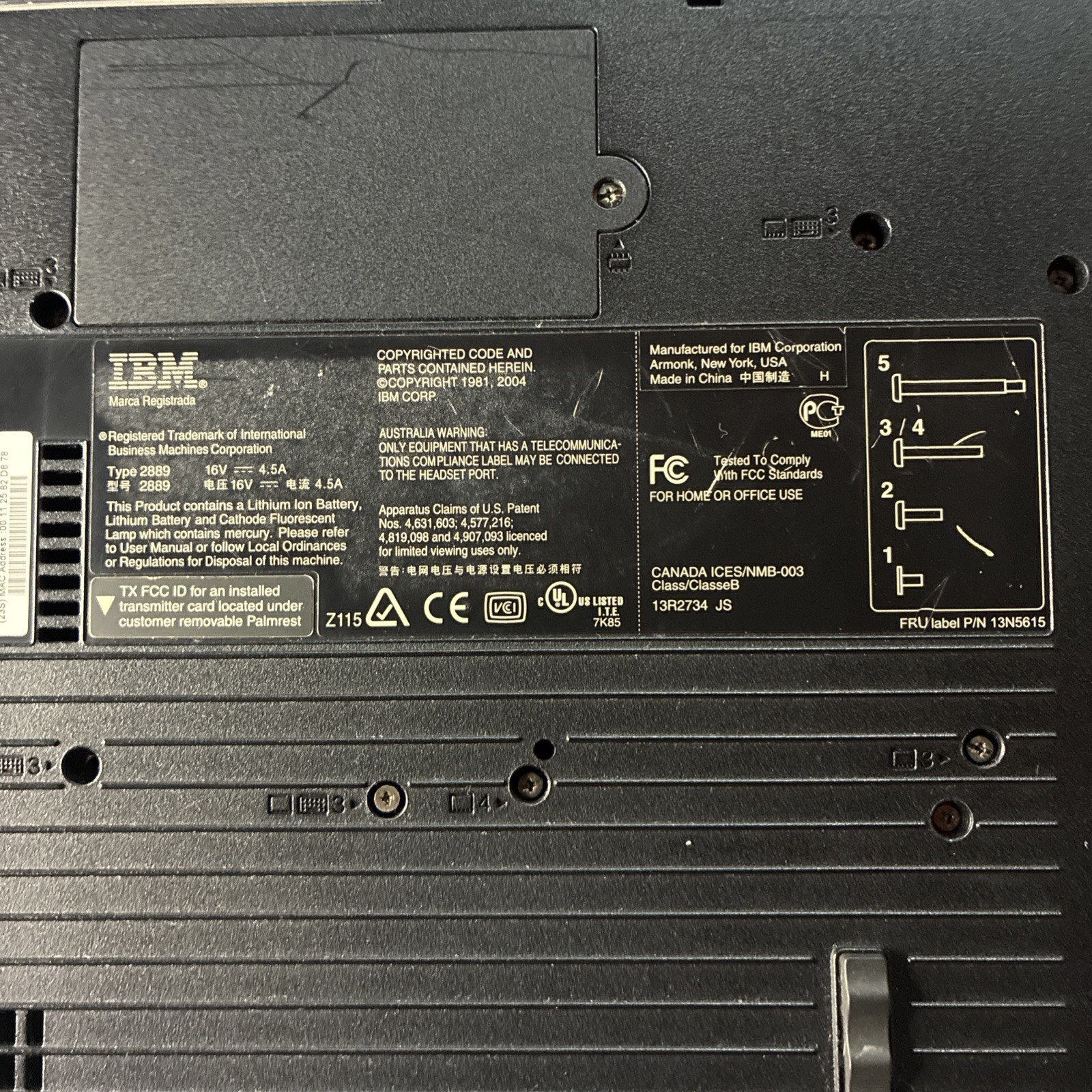 IBM ThinkPad R51 ~Parts Only~