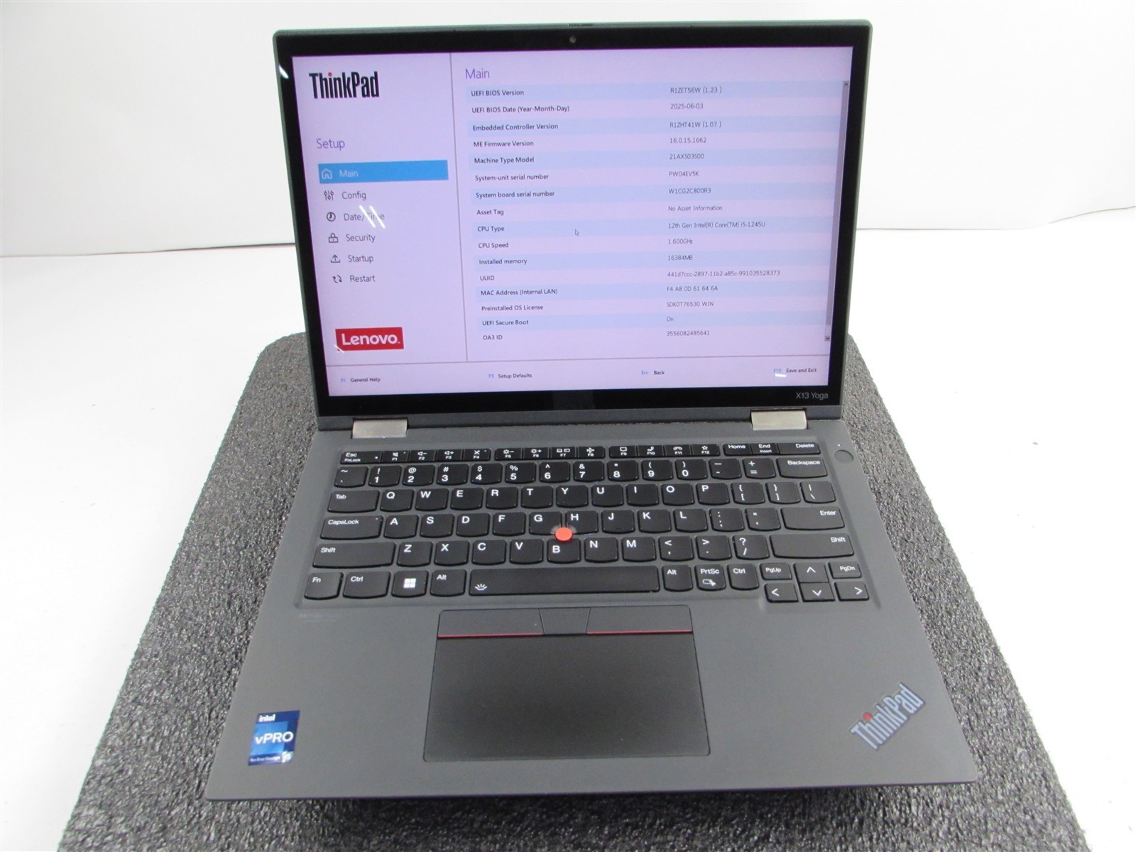 LENOVO THINKPAD X13 YOGA (Gen 3) 13.3″ 2-in-1 I5-1245U 256GB SSD 16GB RAM WIN 11