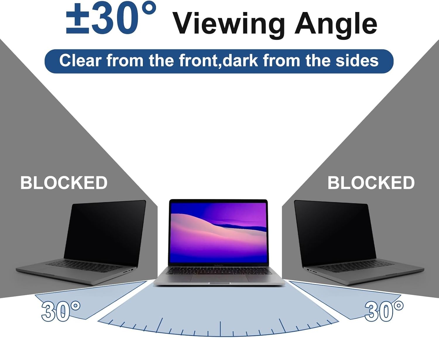 17.3 Inch 16:9 Laptop Privacy Screen Filter, Anti Scratch Anti Spy Anti Glare