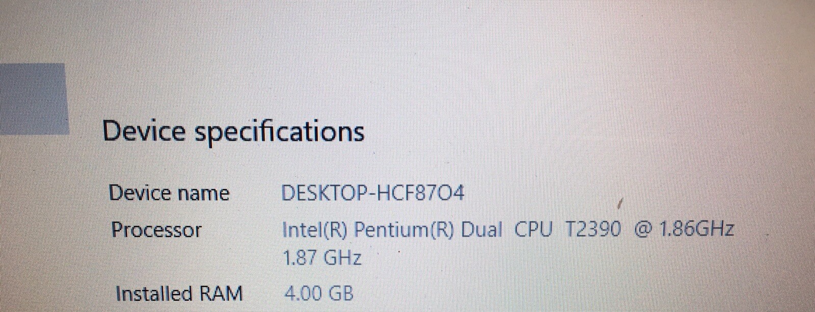 HP/Compaq Presario A940NR 1.86-GHz Pentium Dual-Core Mobile Processor T2390