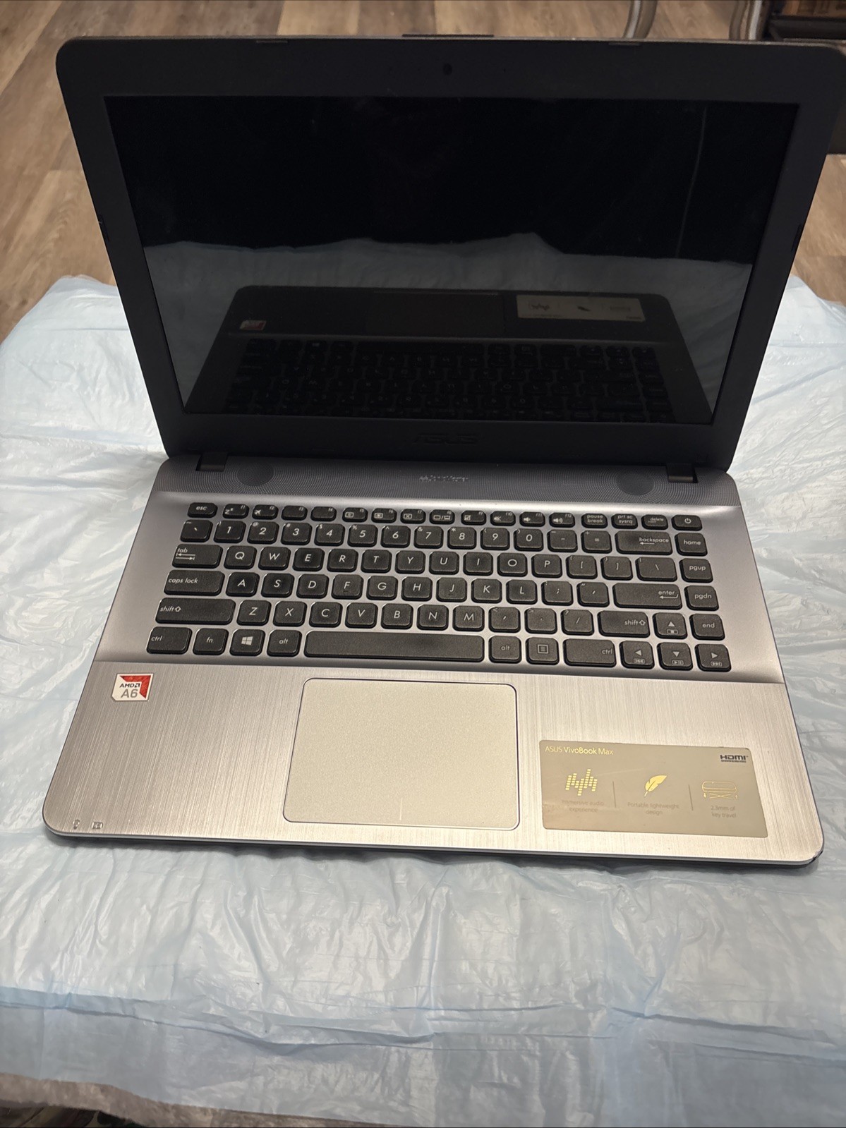ASUS VivoBook Max X441BA 14″ AMD A6 4GB 500GB Laptop W/ Charger Windows10 *READ*