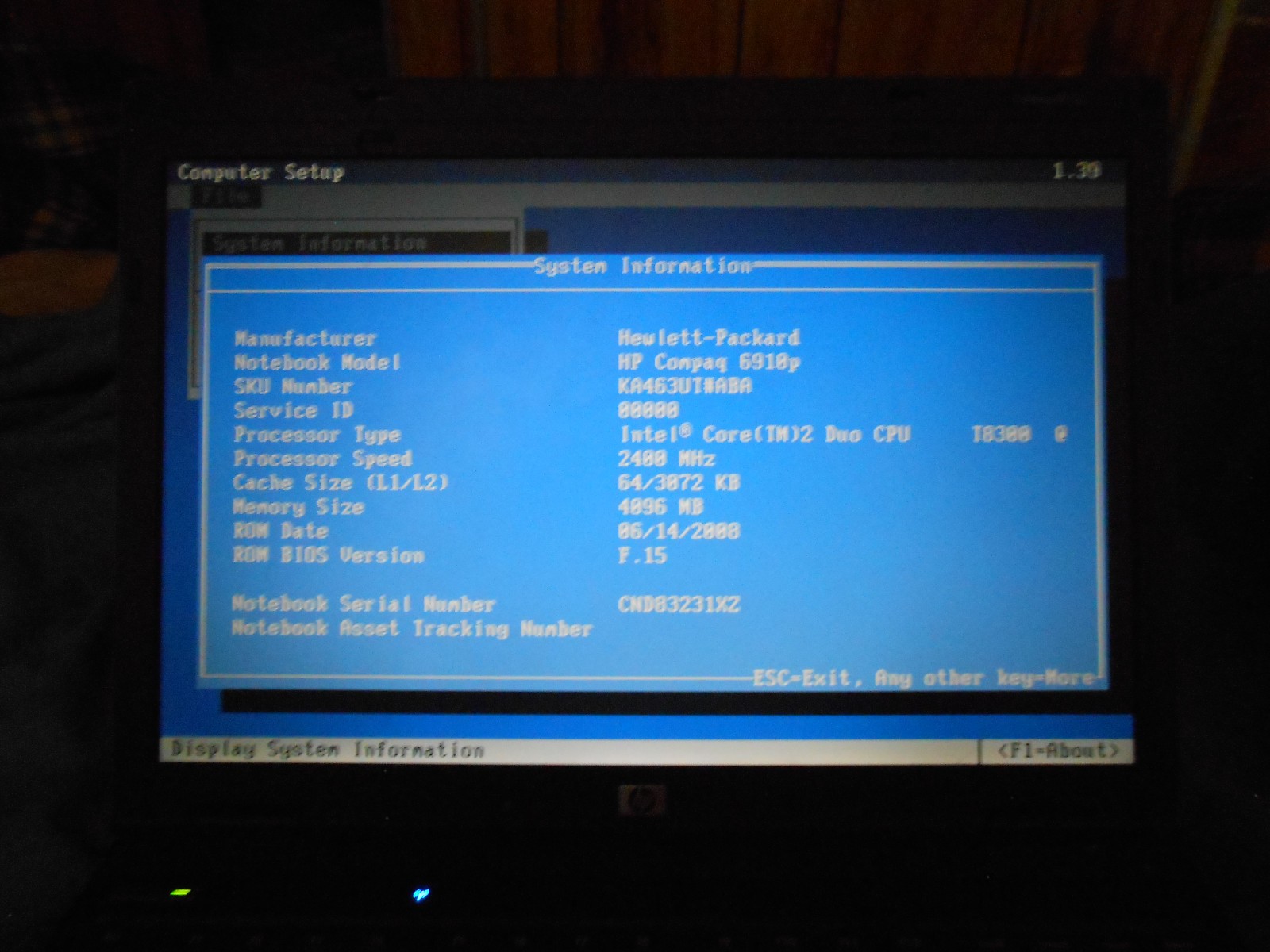 HP Compaq 6910 P Windows 7 Professional Activated Laptop