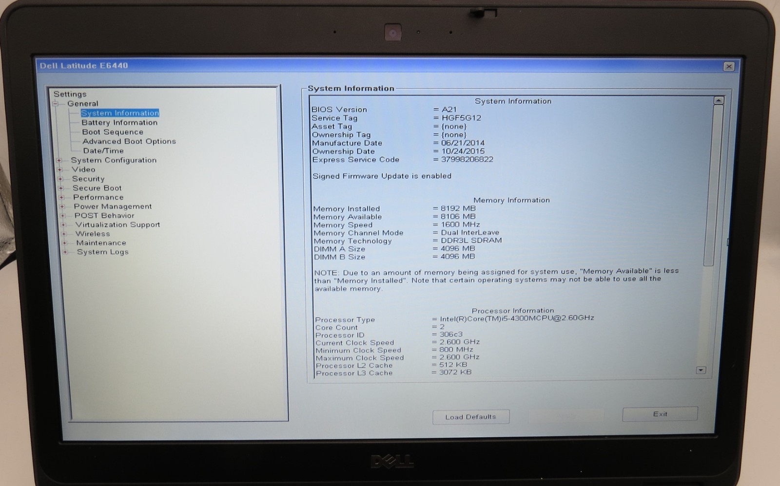 Dell Latitude E6440-14″-i5-4300M@2.6GHz-8GB RAM-NO STRG/NO BATT/NO OS *READ*