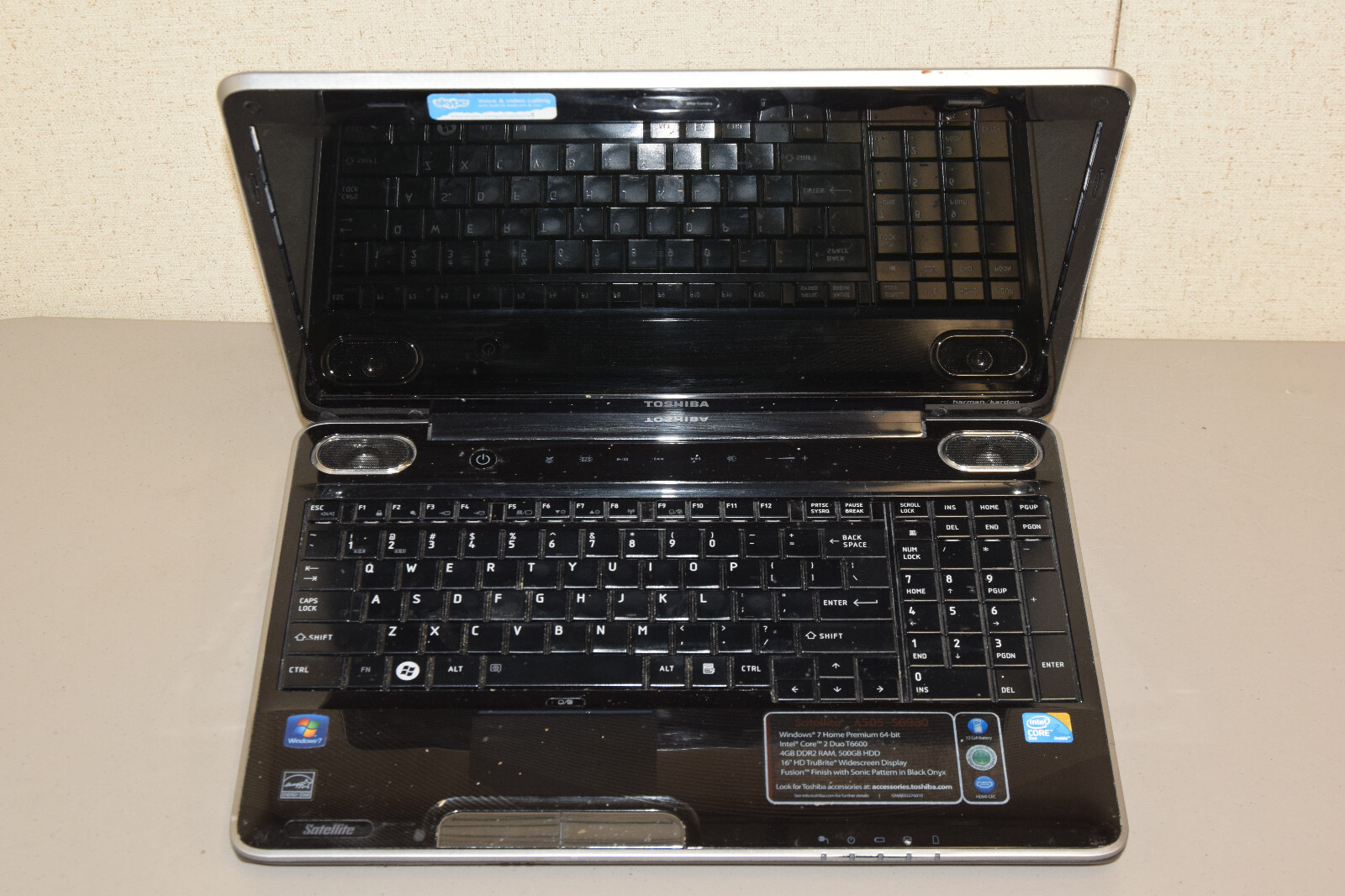 Dead Junk Toshiba Satellite A505-S6980 16″ Laptop Incomplete AS IS Parts Repair