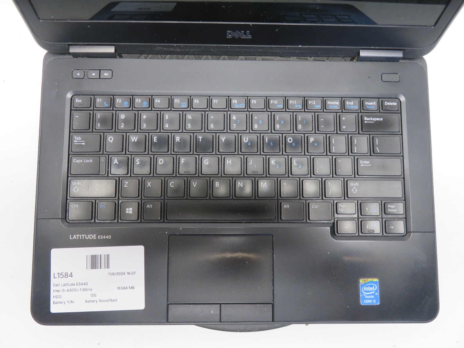 Dell Latitude E5440 Intel i5-4300U 1.9GHz 16384 MB NO HDD No Batt