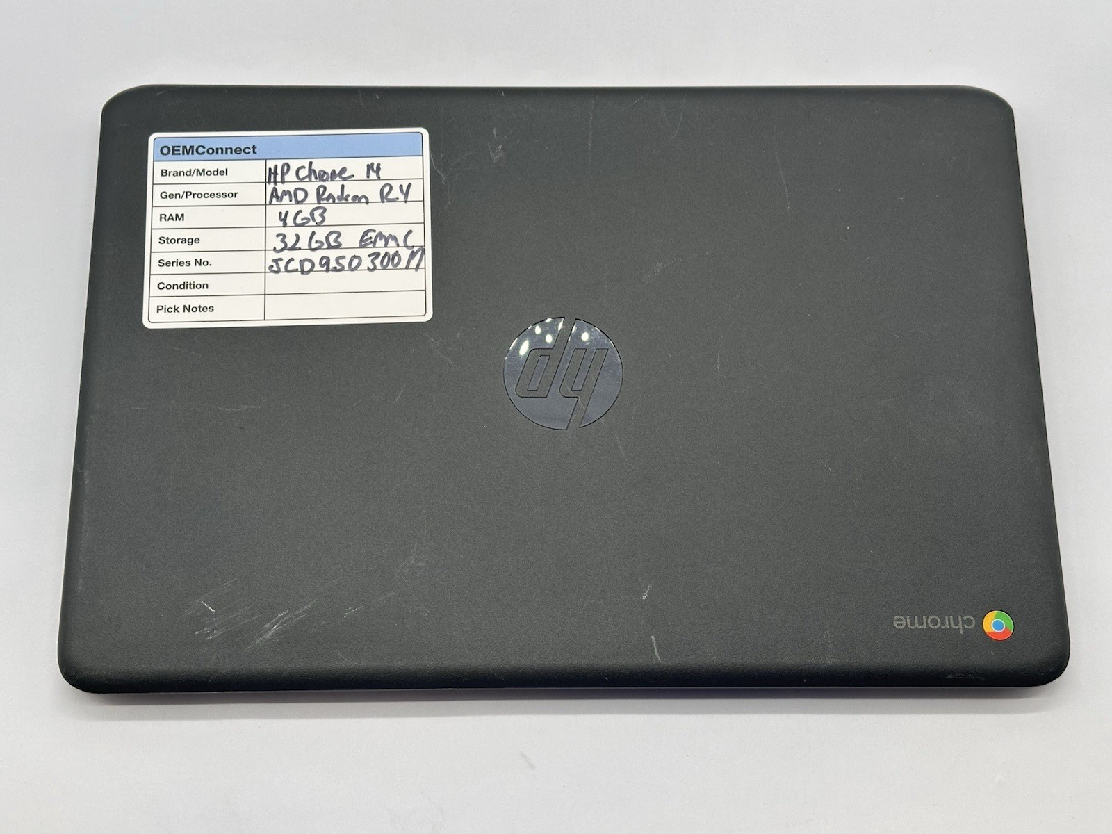 5x HP Chromebook 14-db0023dx, AMD Radeon R4, 4GB RAM, 32GB eMMC, No OS/Adapter