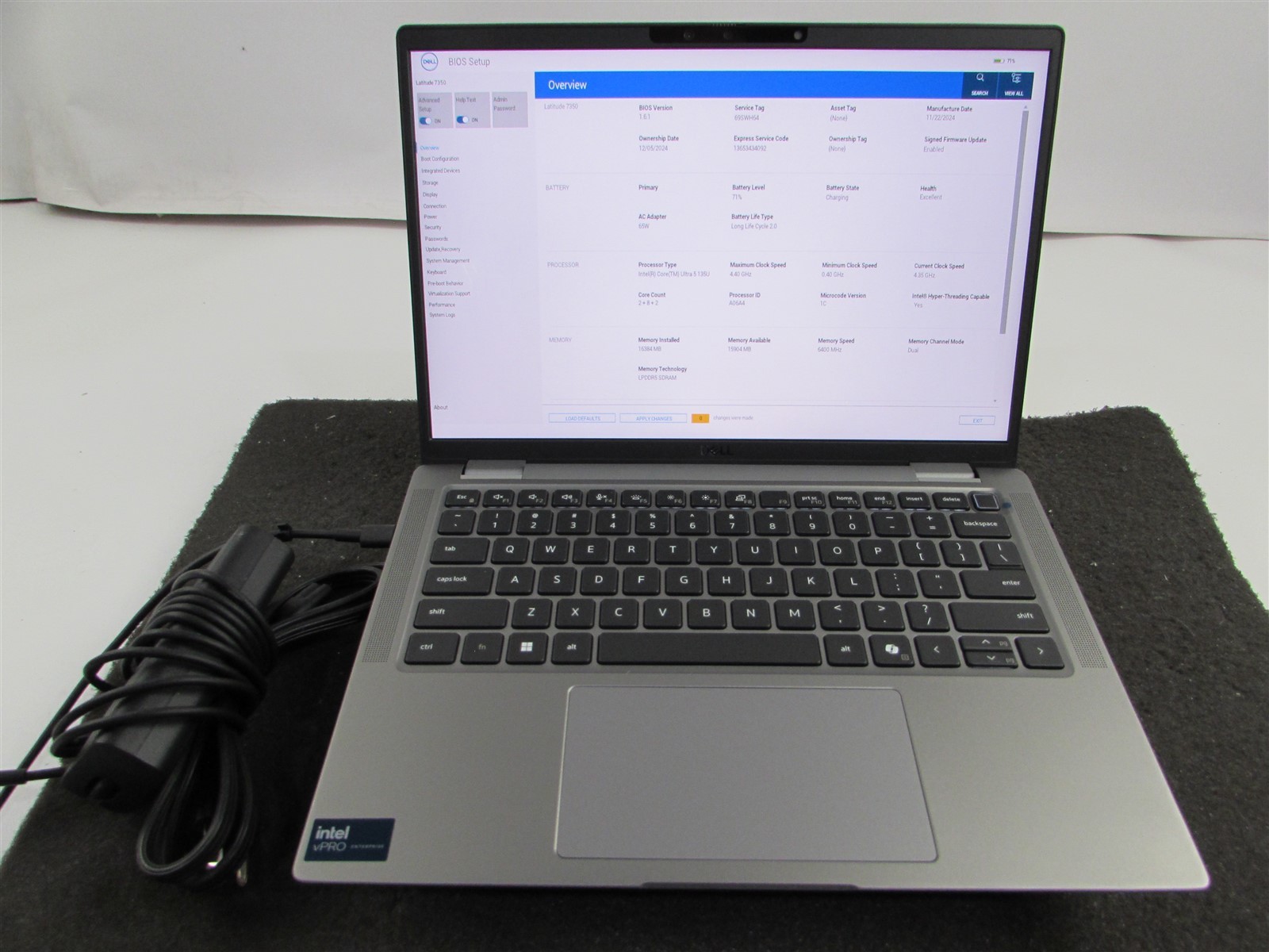 DELL LATITUDE 7350 (LAPTOP) FHD CORE ULTRA 5 135U 256GB SSD 16GB RAM NO O.S