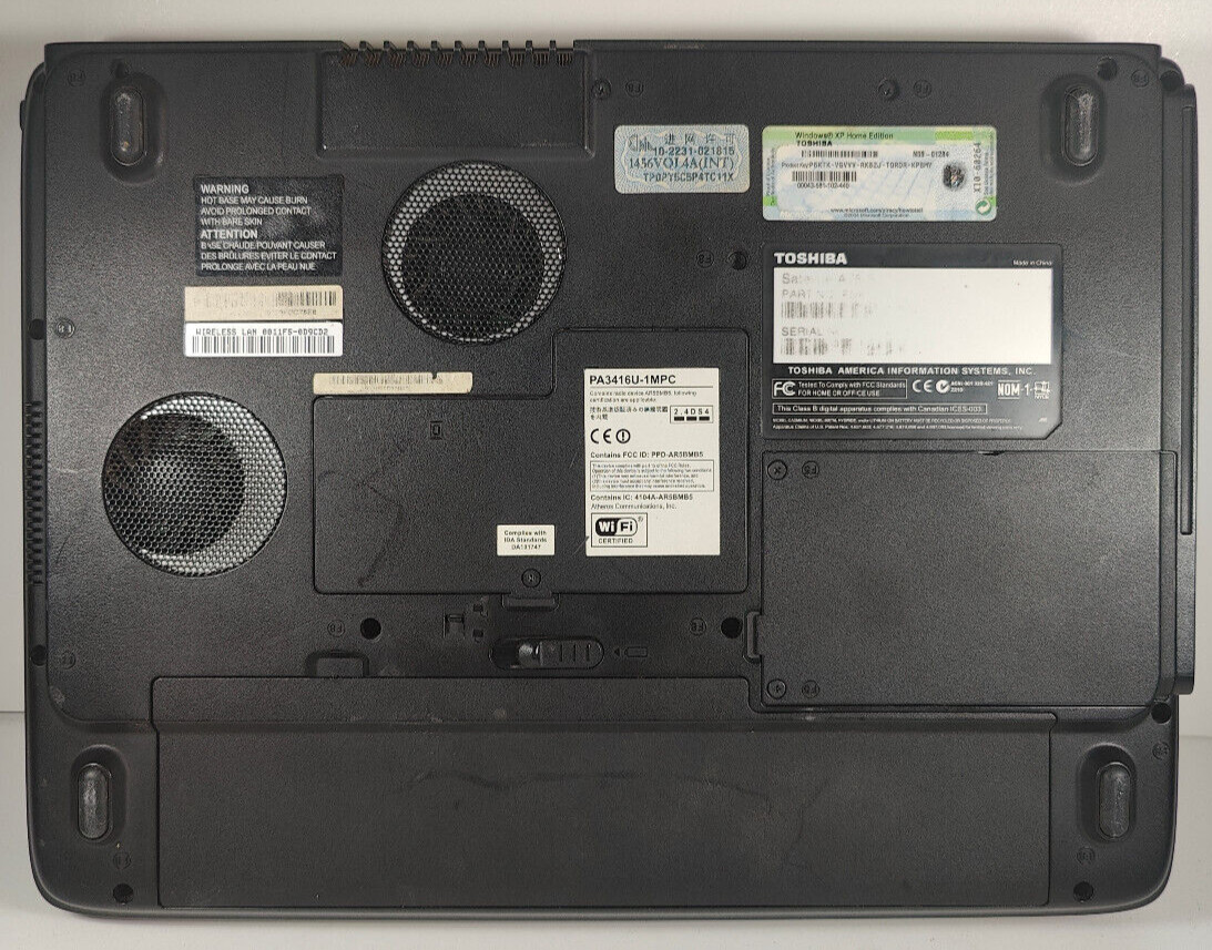 Toshiba Satellite A75-S211 15.4″ Intel Pentium 4 538 3.2GHZ 1.5GB RAM 64GB SD XP