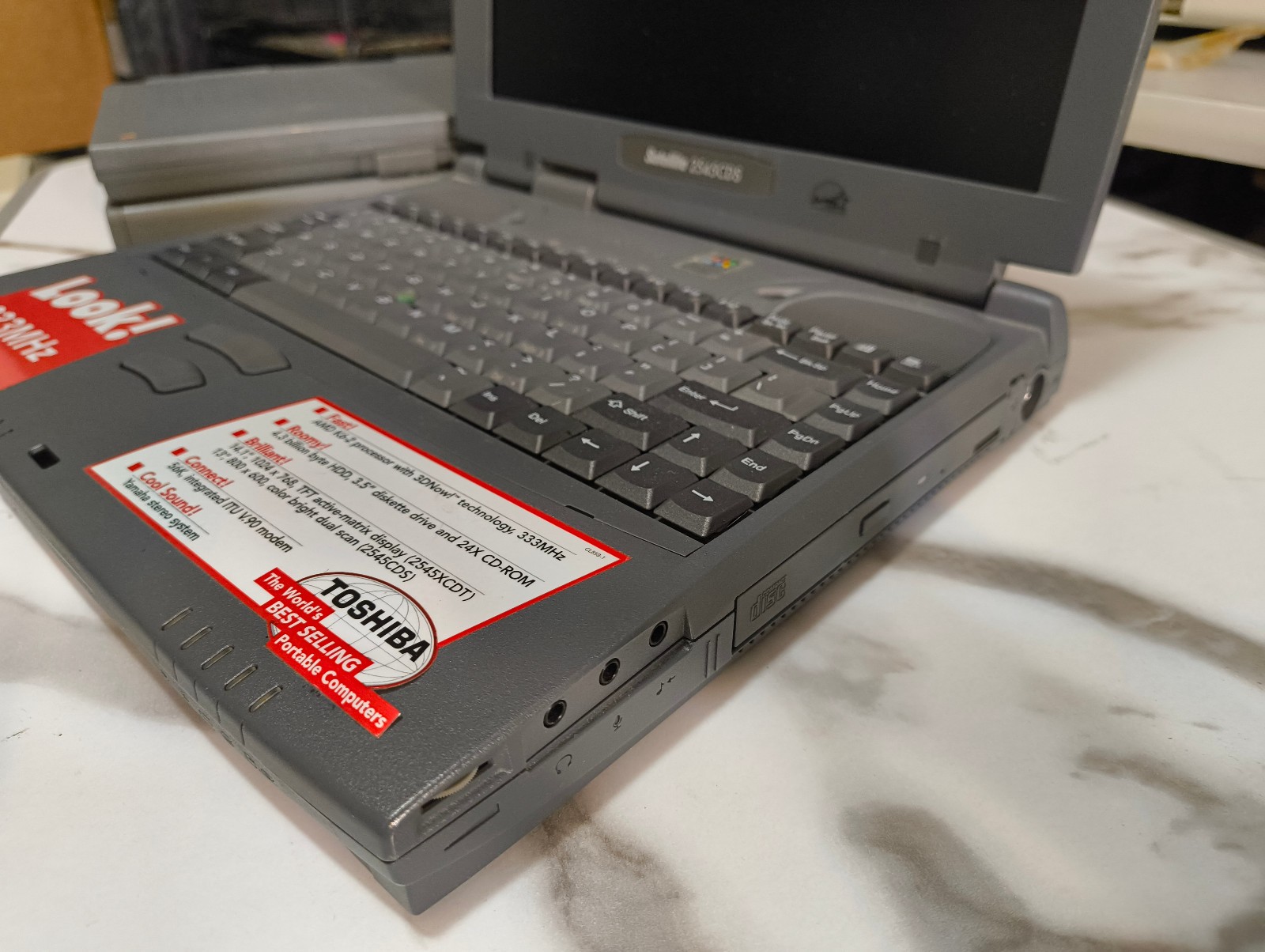 Vintage Toshiba Satellite 2545CDS Untested No Charger