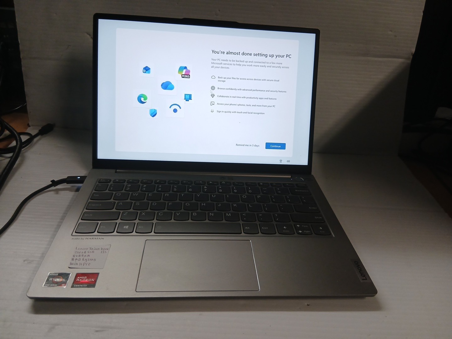 Lenovo Thinkbook 15 G4 ABA Touch Ryzen 5 5625U 2.30GHz 8GB RAM 256GB SSD W11P