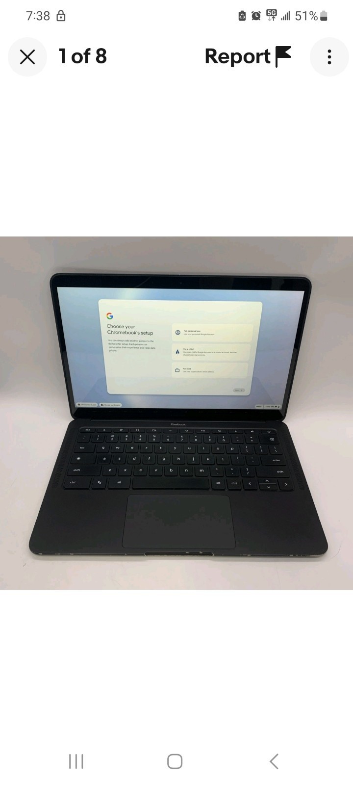 Google Pixelbook Go 13.3″ Full HD Intel Core 8th Gen 1.1GHz 8GB RAM For Parts