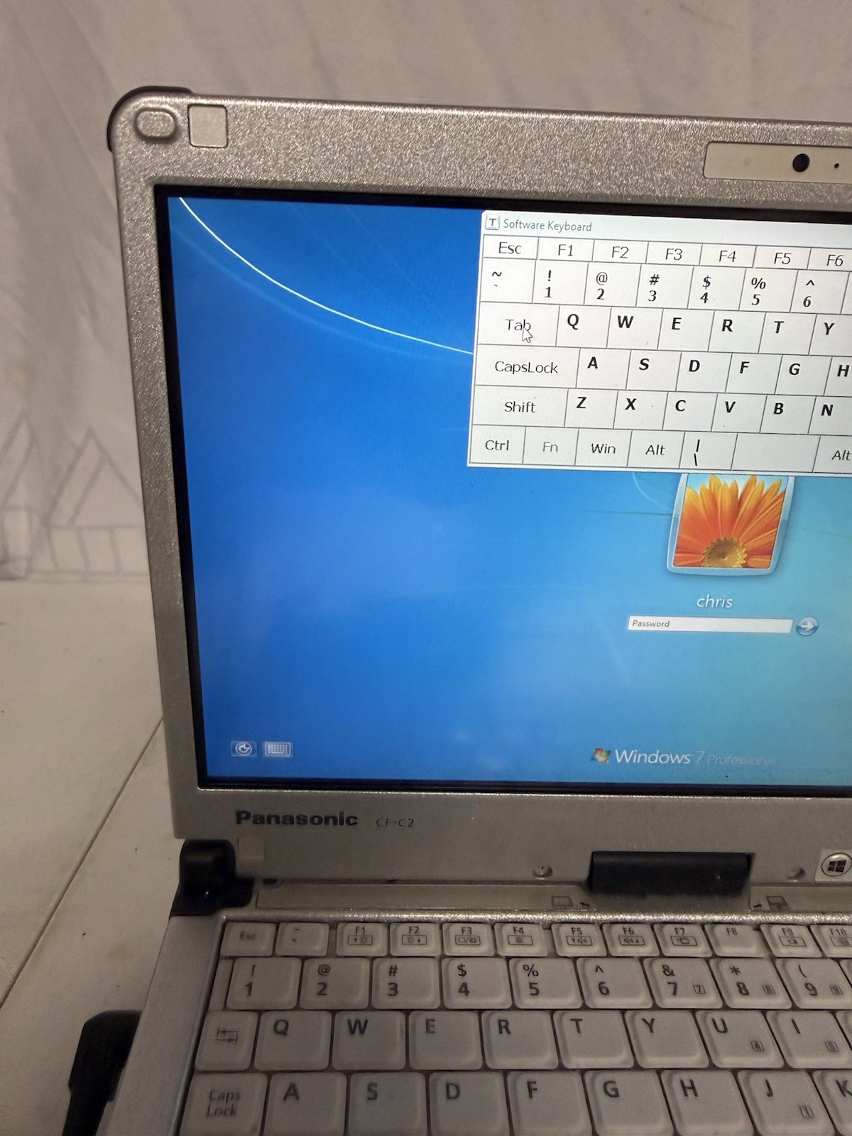 Panasonic Toughbook CF-C2 12.5” Touch Laptop i5 Windows 7 Pro No Password
