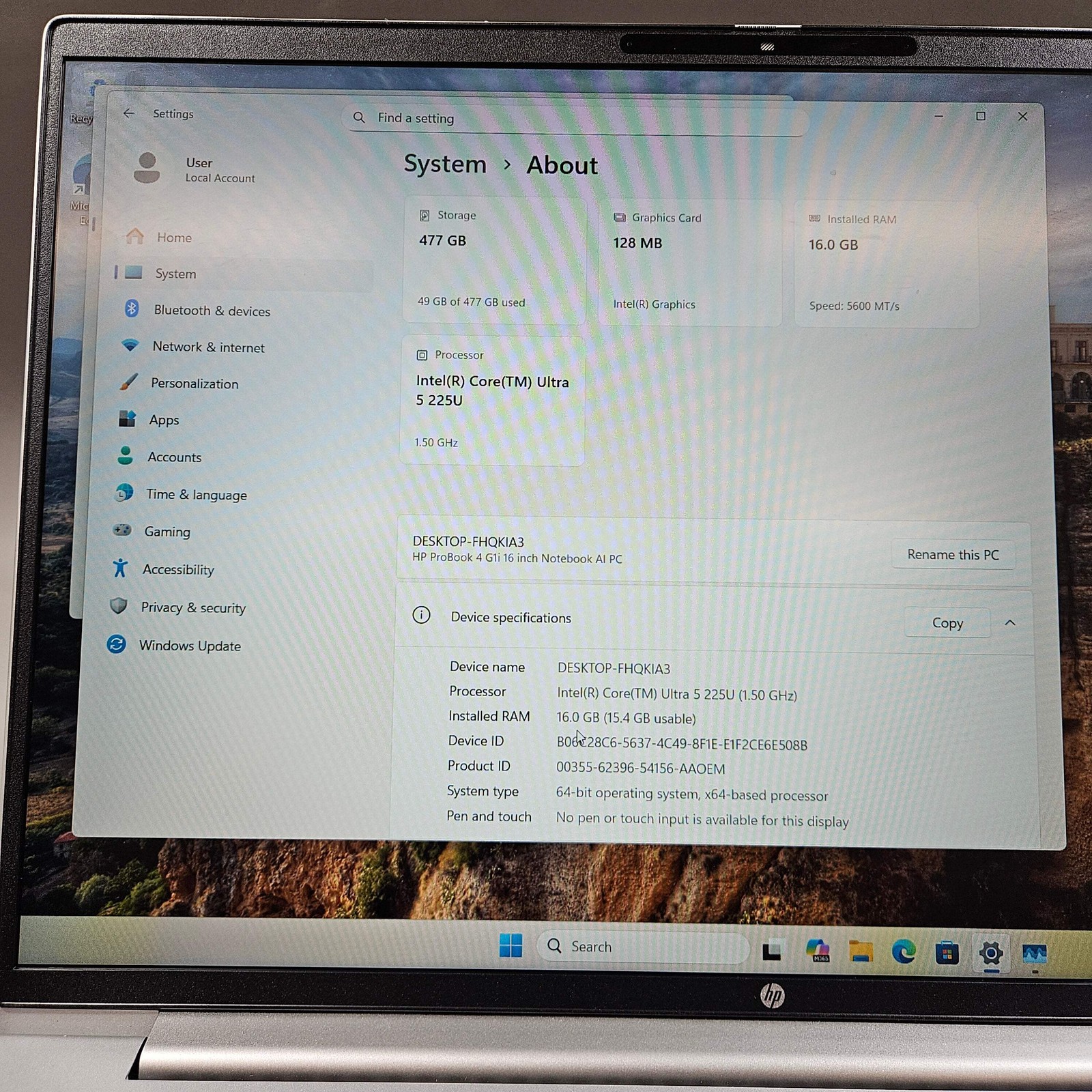 HP ProBook 4 G1I 14″ Ultra 5 225U 1.5GHz 16GB RAM 512GB SSD