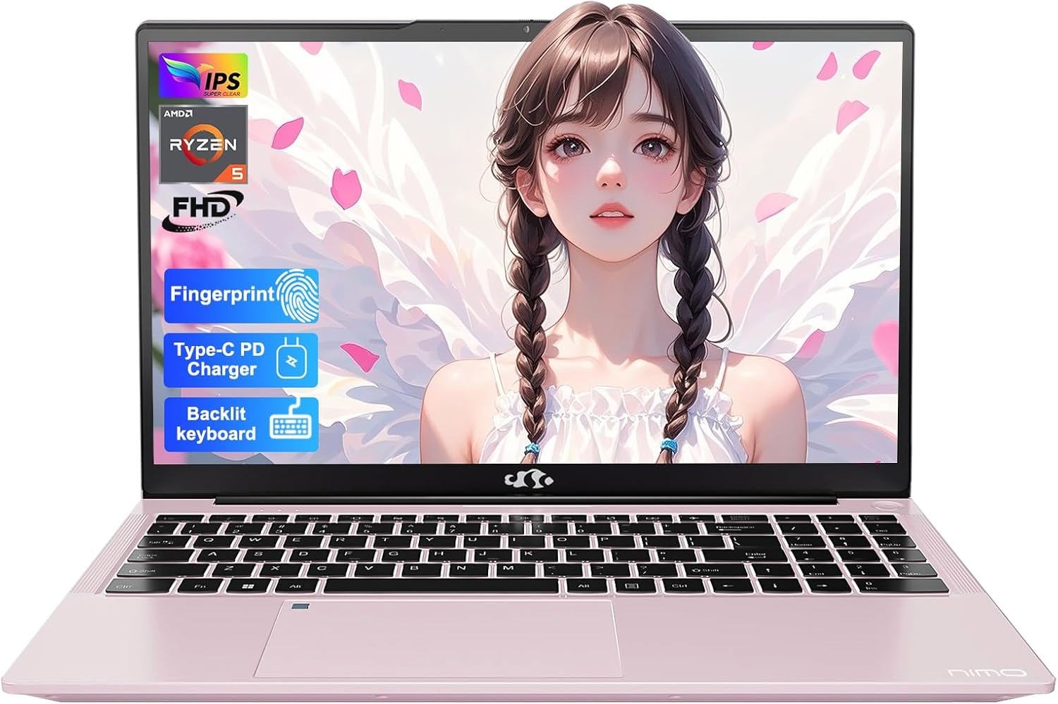 NIMO 15.6” FHD IPS Student Laptop 16GB RAM 512GB SSD AMD Ryzen 5 4 Cores