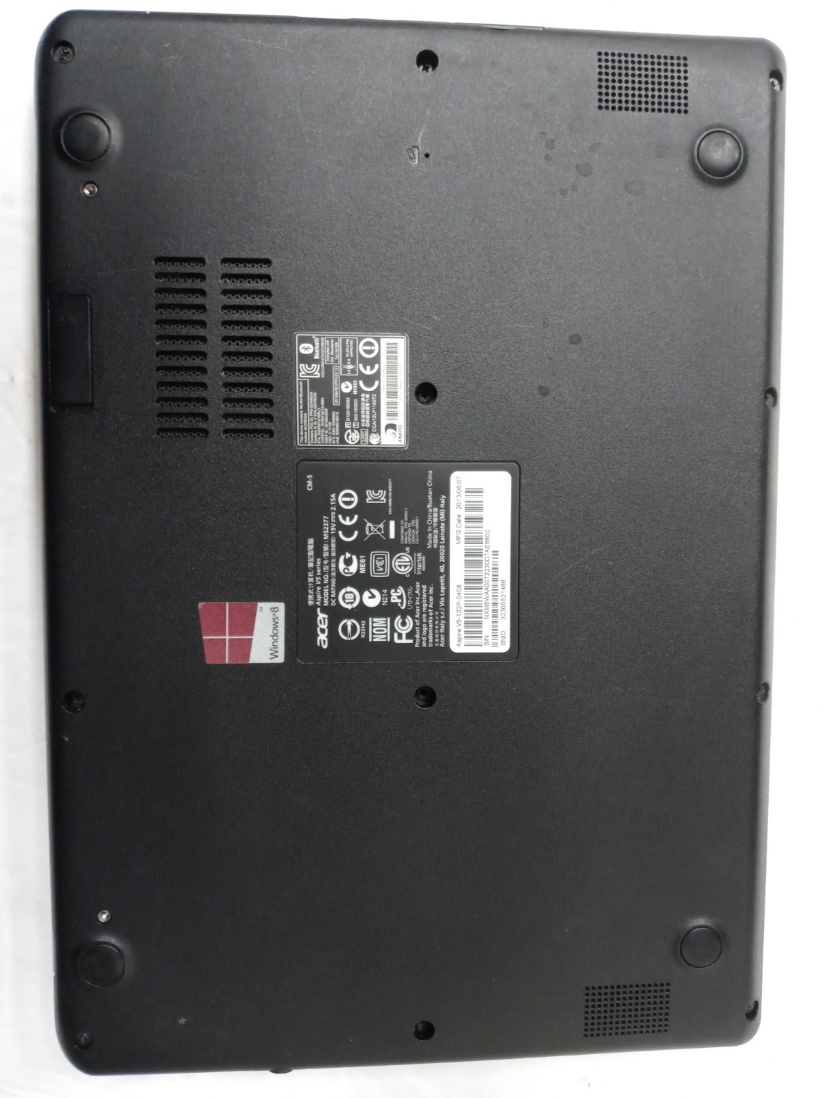 Acer Aspire V5 11″ Notebook V5-122P-0408 AMD A4-1250 1.0GHz 4GB RAM *READ DESCR*
