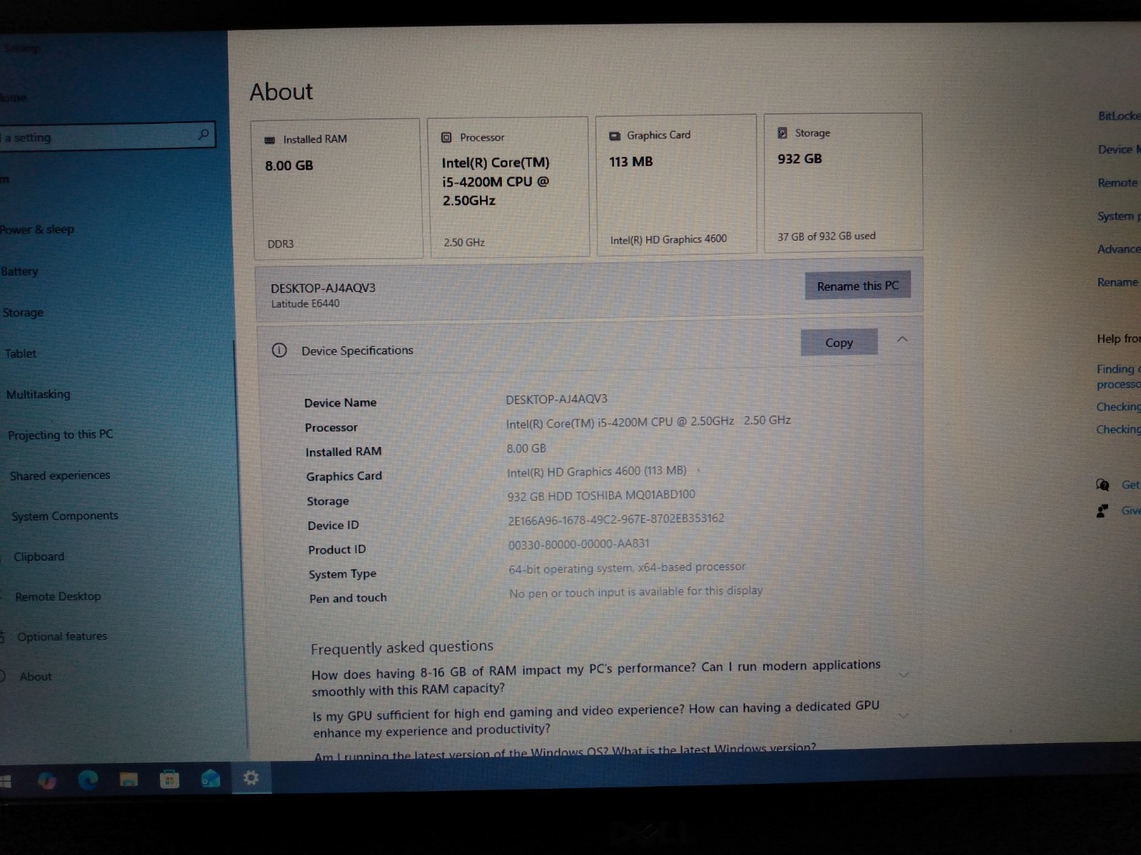 Dell latitude e6440 laptop windows 10