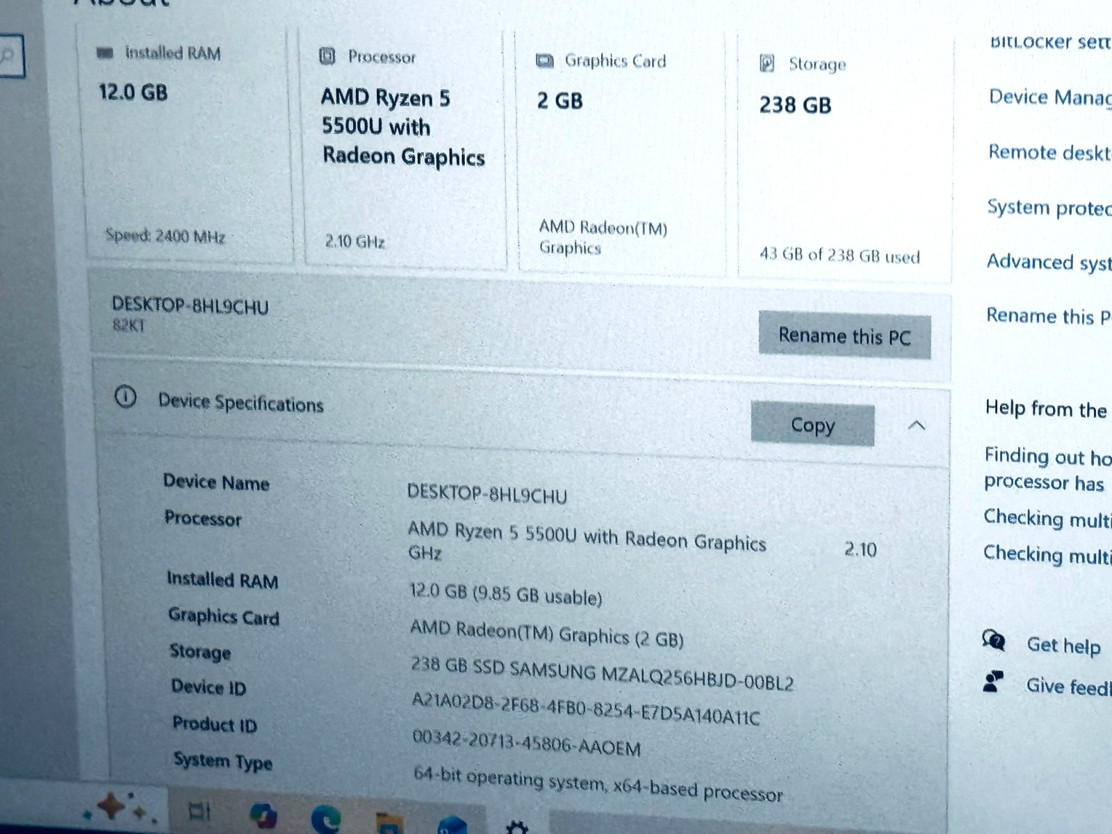 Lenovo IdeaPad Gaming Laptop-AMD Ryzen 5-12GB RAM-256GB-2GB VIDEO-12hr. Battery