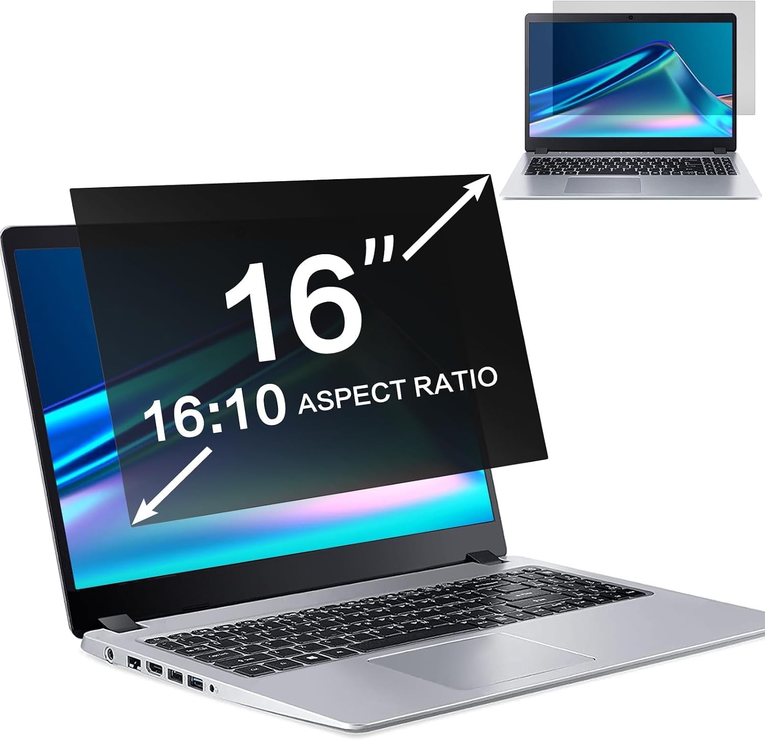 16 Inch Laptop Privacy Screen Filter for 16:10 Widescreen Display – Anti Glare