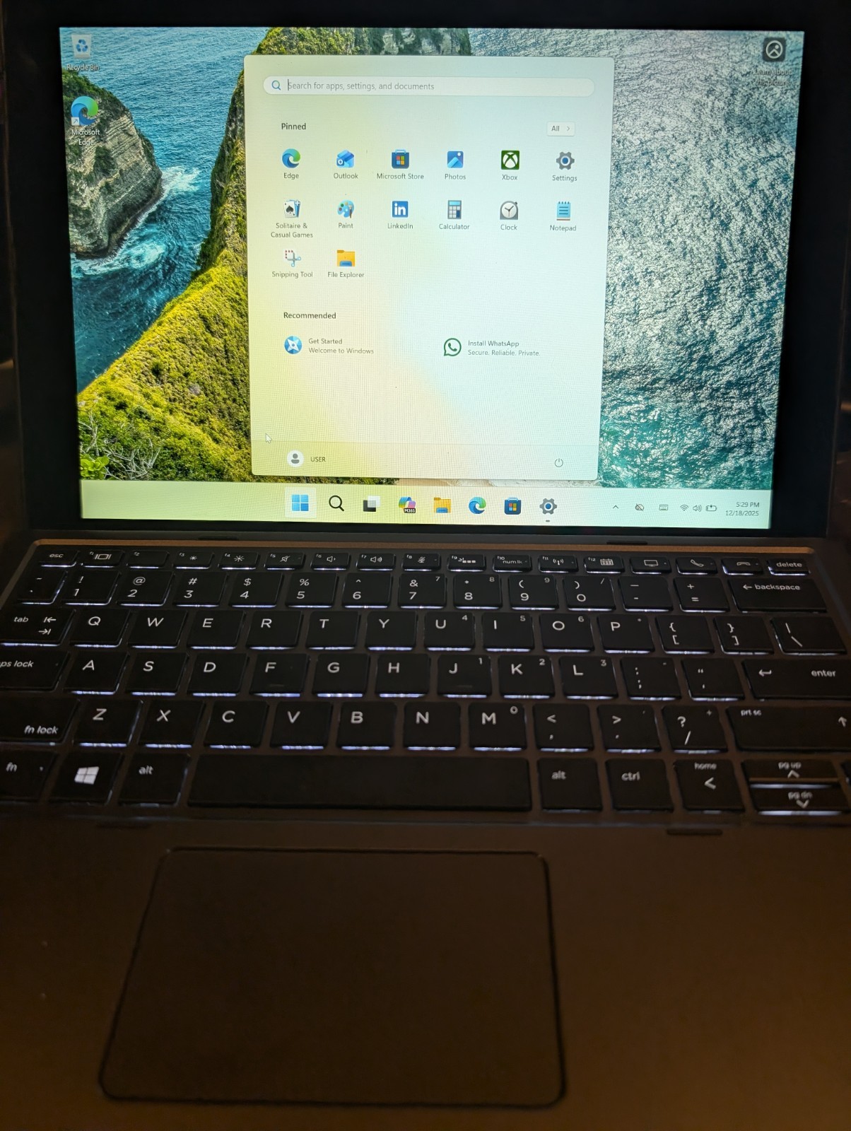 HP Pro X2 612 G2 7thGen M3-7y30 speed 1.0 4GB Ram 256gb SSD Win11 Pen