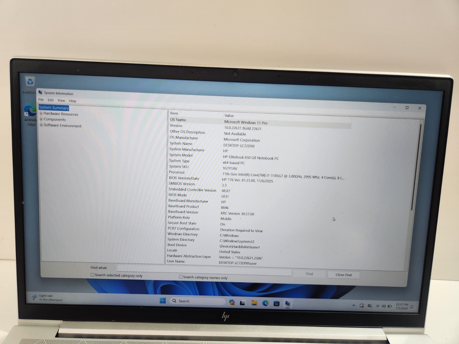 HP EliteBook 840 G8 i7-1185G7 16GB RAM 256GB SSD 17”